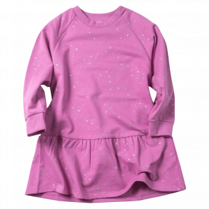 Παιδικό φόρεμα Name It για κορίτσια Shiny Stars φούξια χειμωνιάτικα καθημερινά ετών μακρυμάνικα online φορέματα