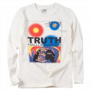 Παιδική μπλούζα Losan για αγόρια Truth άσπρο καθημερινή εποχιακή άνετη επώνυμη ετών online (1)