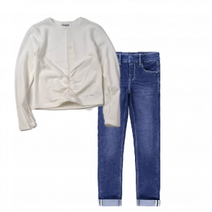 Παιδική μπλούζα Losan για κορίτσια Pure άσπρο καθημερινή άνετη επώνυμη ζεστή βόλτα σχολείο ετών online (1) |  