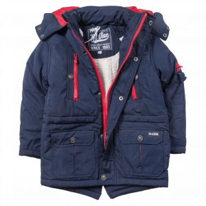 Παιδικό μπουφάν M-One για αγόρια Boys Property μπλε καθημερινό άνετο επώνυμο ζεστό χειμερινό ετών online (1)