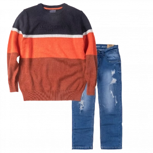 Παιδική μπλούζα Mayoral για αγόρια Maketoday κεταμιδί πλεκτές μπλούζες πουλόβερ αγορίστικες ζεστές ετών | Παιδικό παντελόνι Online για αγόρια Authentic μπλε καθημερινό άνετο βόλτα  σκισμένο τζιν ετών online (1) 