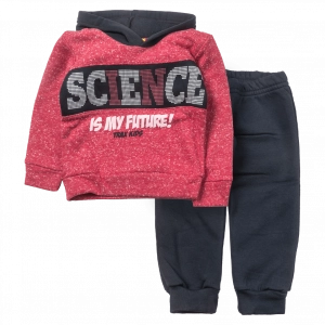 Παιδικό σετ φόρμας Trax για αγόρια Science Future cherry καθημερινό άνετο βόλτα σχολείο ζεστό ετών online (1)