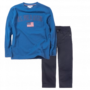  | Παιδικό παντελόνι για αγόρια Genova μπλε σκούρο 2-6 καθημερινά αγορίστικα ελαστικά online (1) 
