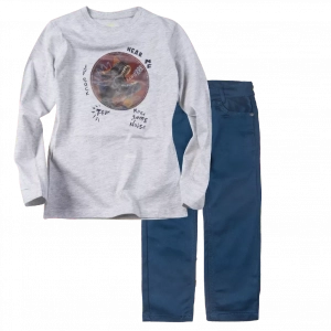 Παιδικ΄μπλούζα Losan για αγόρια Rock γκρι κσθημερινές εποχιακές επώνυμες σχολεία μακρυμάνικες ετών online | Παιδικό παντελόνι για αγόρια Genova2 μπλέ σκούρο 2 (1) 