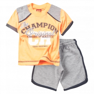Παιδικό σετ Trax για αγόρια original champion πορτοκαλί καλοκαιρινά σετ μακό με βερμούδα αγοράκια ετών online