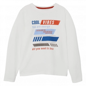 Παιδική μπλούζα name it για αγόρια cool vibes άσπρο εποχιακές μπλούζες λεπτές με σχέδιο ετών μοντέρνες online