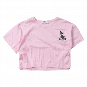 Παιδική μπλούζα ΝΕΚ για κορίτσια Beach Vibes ροζ μοντέρνα κοριτσίστικη καλοκαιρινή ετών online (1)
