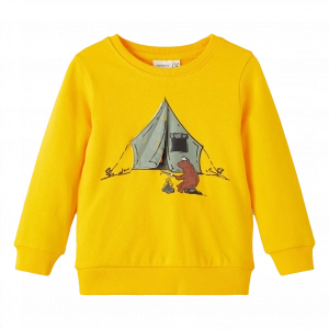 Παιδική μπλούζα name it για αγόρια Camping κίιτρινο φούτερ μπλούζες ζεστές αγόράκια μοντέρνες με σχέδιο ετών