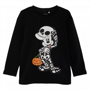 Παιδική μπλούζα name it για αγόρια mickie halloween μαύρο μπλούζες μονόχρωμες ετών μοντέρνες βαμβακερές online