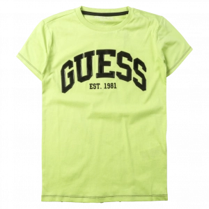 Παιδική μπλούζα Guess για αγόρια Saini κίτρινο καθημερινές επώνυμες ετών μακό online (1)