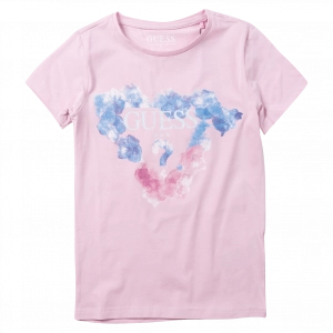 Παιδική μπλούζα Guess για κορίτσια Οrtansia ροζ καθημερινά μονόχρωμα κοριτσίστικα online (1)