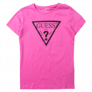 Παιδική μπλούζα Guess για κορίτσια Simply φούξια καθημερινά μονόχρωμα κοριτσίστικα online (1)