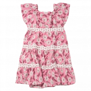 Παιδικό φόρεμα Mayoral για κορίτσια floating ροζ μοντέρνα επώνυμα καλοκαιρινά φορέματα μαυοραλ ετών online