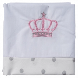 Βρεφικό σετ λίκνου ABO για κορίτσια Cradle Sheets4 75-100Eκ 2 σεντόνια 75-100 μαξιλαροθήκη 35-45 queen άσπρο ροζ (4)