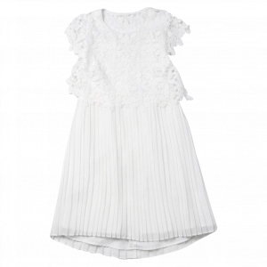Παιδικό φόρεμα Mayoral για κορίτσια Florence άσπρο αμπιγέ γάμο βάφτιση κεντητό ετών (1)