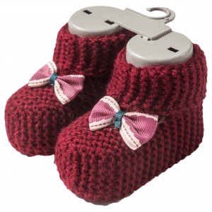 Βρεφικά παπούτσια αγκαλιάς για μωρά Cherry μπορντό μηνών νεογέννητα καθημερινά χειμερινά onlina (1)