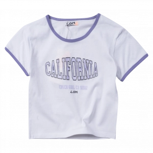 Παιδική μπλούζα Losan για κορίτσια California άσπρο μπλούζες κοντομάνικες καλοκαιρινές επώνυμες online