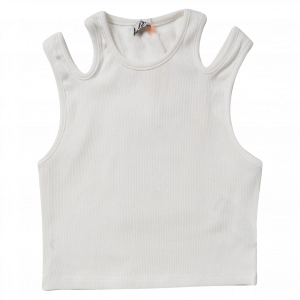 Παιδική μπλούζα Losan για κορίτσια notsorry άσπρο μονόχρωμες μπλούζες κροπ κοντές καλοκαιρινές επώνυμες online