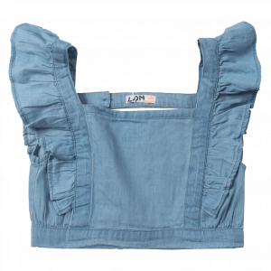 Παιδική μπλούζα Losan για κορίτσια crop factor μπλε μονόχρωμες μπλούζες κροπ κοντές καλοκαιρινές επώνυμες online
