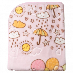 Παιδική κουβέρτα fleece για κορίτσια rain ροζ ζεστές κουβερτούλες βρεφικές χοντρές