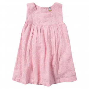 Βρεφικό φόρμεα Losan για κορίτσια sugar summer ροζ καλοκαιρινά φορέματα αμπιγέ απλά αμάνικα σκέτα ετών