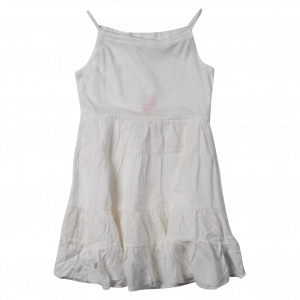 Παιδικό φόρεμα για κορίτσια Losan romantic άσπρο καλοκαιρνό αμάνικα φορέματα μακό καθημερινά μοντέρνα