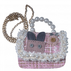 Παιδική τσάντα για κορίτσια Pearl bunny ροζ κοριτσίστικες τσάντες αμπιγέ τσαντάκια για κοριτσάκια καλά