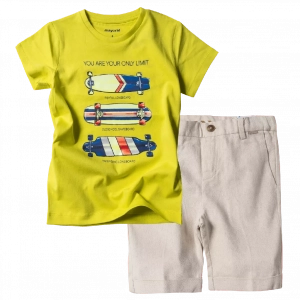 Παιδική μπλούζα Mayoral για αγόρια Oldschool lime 3044 αγορίστικα επώνυμα ελληνικά ποιοτικά casual για βόλτα χρονών άνετα | Παιδική βερμούδα Mayoral για αγόρια Avena μπεζ καλοκαιρινή καλό ντύσιμο online ετών 
