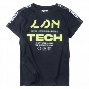 Παιδική μπλούζα Losan για αγόρια LSN tech μαύρο κοντομάνικες καλοκαιρινές tshirt μπλούζες αγορίστικες ετών