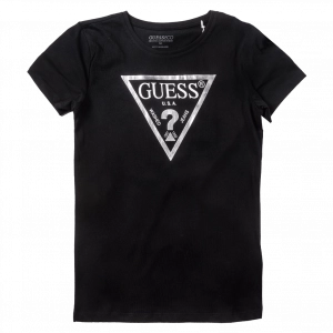 Παιδική μπλούζα Guess για κορίτσια Silver μαύρο καθημερινά μονόχρωμα κοριτσίστικα online (12)