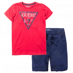 Παιδική μπλούζα Guess για αγόρια Gkof κόκκινο καθημερινές μακό επώνυμες ετών online (1) | Παιδική βερμούδα Guess για αγόρια Animation μπλε καλοκαιρινές επώνυμες καθημερινές μονόχρωμες online (1) 