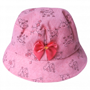 Παιδικό καπέλο bucket για κορίτσια love bear σομόν μοντέρνα καπελάκια για αγοράκια στρογγυλά ετών online