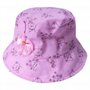 Παιδικό καπέλο bucket για κορίτσια love bear ροζ μοντέρνα καπελάκια για αγοράκια στρογγυλά ετών online