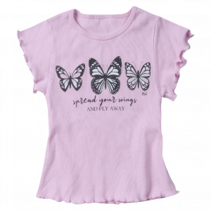 Παιδική μπλούζα για κορίτσια spread your wings ροζ κοντομάνικες μπλούζες οικονομικές καλοκαιρινές ελληνικές ετών