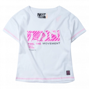 Παιδική μπλούζα Losan για κορίτσια movement άσπρο κοντομάνικες μπλούζες καλοκαιρινές μοντέρνες κοριτσίστικες ετών