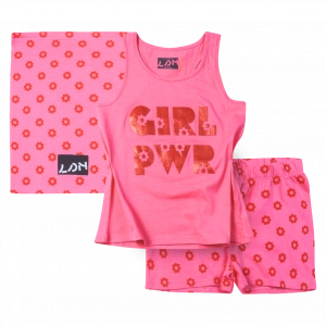 Παιδική πιτζάμα Losan για κορίτσια Power girl κοραλί καθημερινές ύπνου επώνυμες ετών online (1)