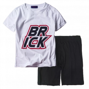 Παιδική μπλούζα για αγόρια Brick Άσπρο Κόκκινο αγορίστικη καθημερινή με στάμπα online | Παιδική βερμούδα Online για αγόρια Protem μαύρο καλοκαιρινές βερμούδες αγορίστικες σορτσάκια οικονομικά ελληνικά ετών 