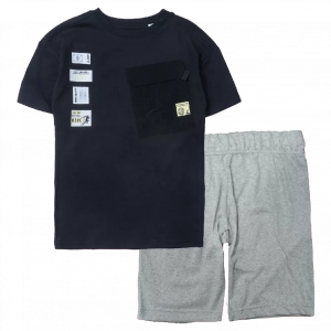 Παιδική μπλούζα Losan για αγόρια move μαύρο αγορίστικες κοντομάνικες καλοκαιρινές μπλούζες tshirt ετών | Παιδική βερμούδα Online για αγόρια Protem γκρι καλοκαιρινές βερμούδες αγορίστικες σορτσάκια οικονομικά ελληνικά ετών 