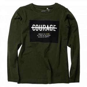 Παιδική μπλούζα Name it για αγόρια Courage πράσινο καθημερινές εποχιακές ετών μακρυμάνικες επώνυμες online  (1)