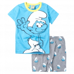 Παιδική πιτζάμα Like για αγόρια Stroumf γαλάζιΟ καθημερινές ετών καλοκαιρινές ύπνου online  (1)