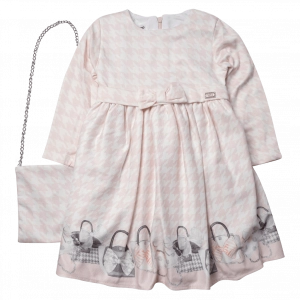 Βρεφικό φόρεμα Εβίτα για κορίτσια Shop ροζ μηνών επώνυμα χειμερινά ασορτί τσάντα online