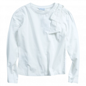 Παιδική μπλούζα Mαyoral για κορίτσια Coolt άσπρο μοντέρνα επώνυμη ετών online (1)