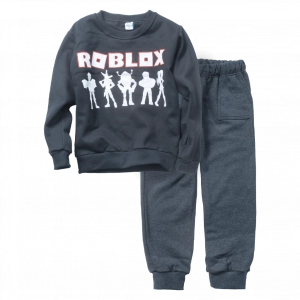 Παιδικό σετ φόρμας Online για αγόρια Roblox μαύρο ζεστά χειμωνιάτικα φόρμες για το σχολείο ελληνικά ετών Online (7)