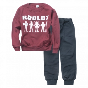 Παιδικό σετ φόρμας Online για αγόρια Roblox μπορντό ζεστά χειμωνιάτικα φόρμες για το σχολείο ελληνικά ετών Online (7)