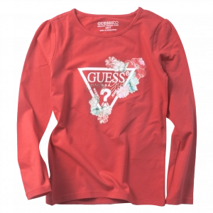 Παιδική μπλούζα GUESS για κορίτσια Lovely Girl κόκκινο καθημερινή σχολείο άνετπ φθιονπωρινή ανοιξιάτικη ετών online (1)