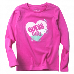 Παιδική μπλούζα GUESS για κορίτσια Guess Girl φούξια σχολείο καθημερινή βόλτα ανοιξιάτικη φθινοπωρινή άνετη ετών online (1)