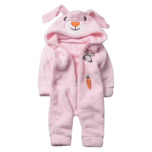 Βρεφικό φορμάκι εξόδου Online για κορίτσια  Little carrot ροζ ζεστό γούνινο χειμωνιάτικο μηνών online (7)