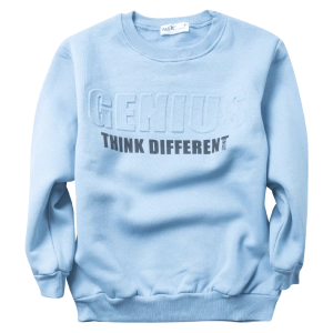 Παιδική μπλούζα ΝΕΚ για αγόρια Genius γαλάζιο μοντέρνο φούτερ χειμερινό καθημερινό για το σχολείο ετών online (1)