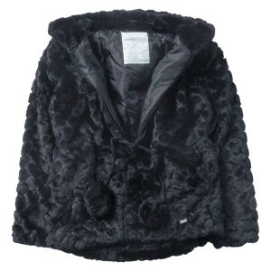 Παιδικό μπουφάν ΕΒΙΤΑ για κορίτσια Argo μαύρο γούνα ζεστό χειμωνιάτικο άνετο βόλτα ετών casual online (1)