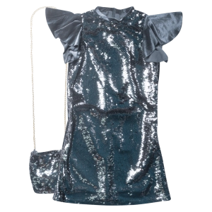 Παιδικό φόρεμα ΕΒΙΤΑ για κορίτσια Loub ανθρακί χειμωνιάτικο βελούδινο παγιέτα γιορτές οικονομικό ετών online casual (1)
